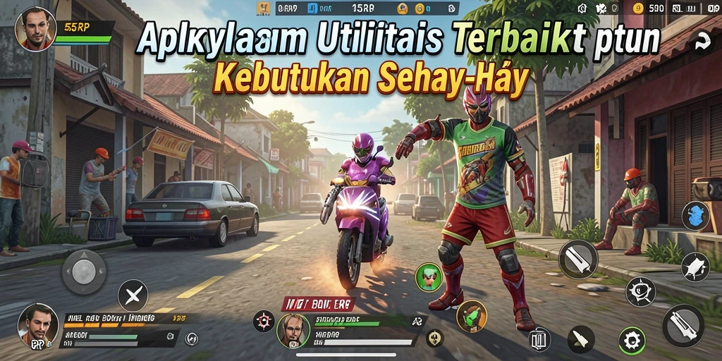 Screenshot utama 55RP menampilkan berbagai fitur utilitas yang praktis.
