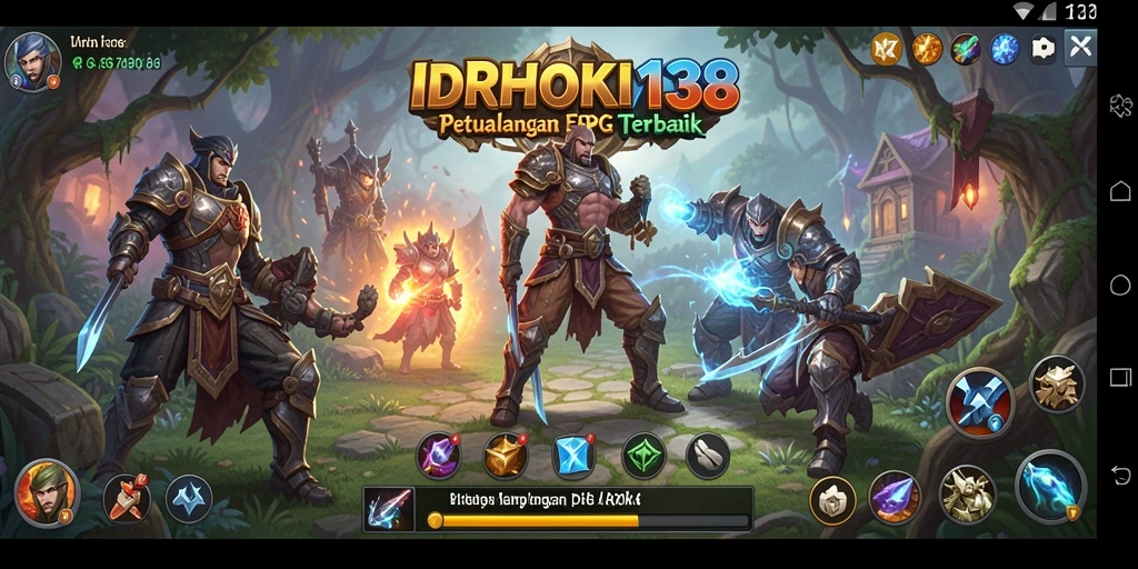 Screenshot gameplay IDRHOKI138 dengan aksi pertempuran yang intens.
