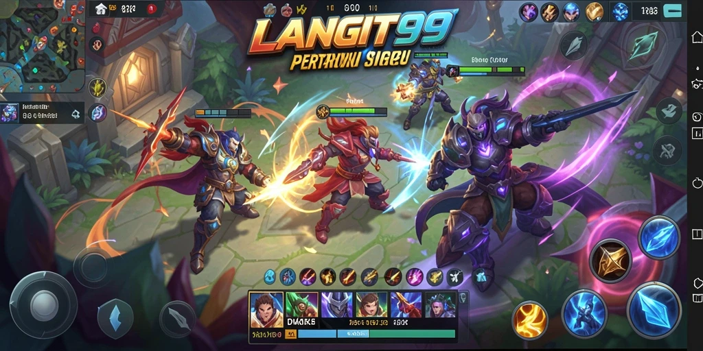 Tangkapan layar LANGIT99 menampilkan pertarungan tim yang mendebarkan.