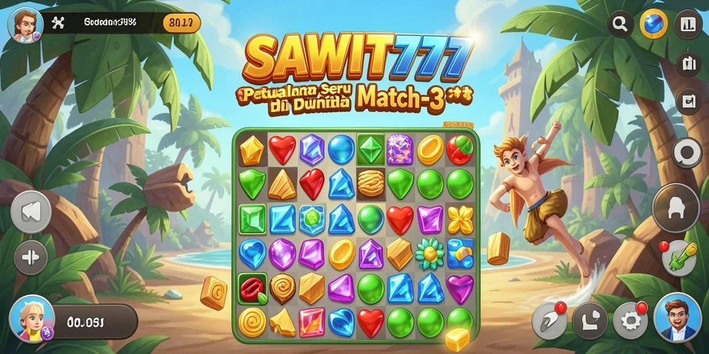 Tampilan gameplay seru dan colorful dari SAWIT777.