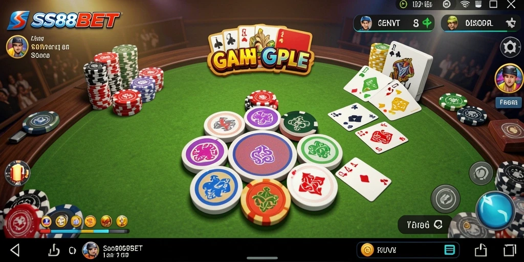 Tampilan gameplay seru dari permainan Gaple di SS88BET.