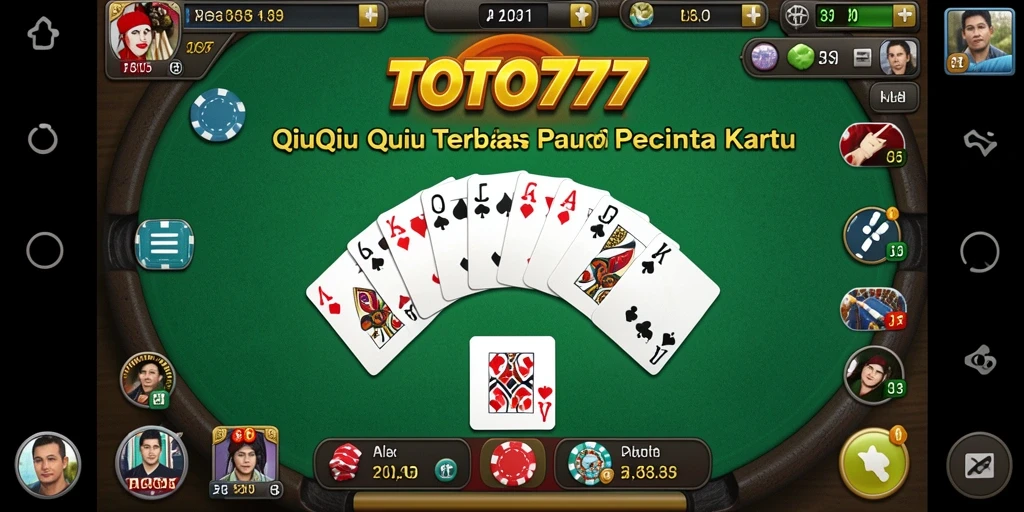 Screenshot gameplay TOTO777 menampilkan keseruan bermain QiuQiu.